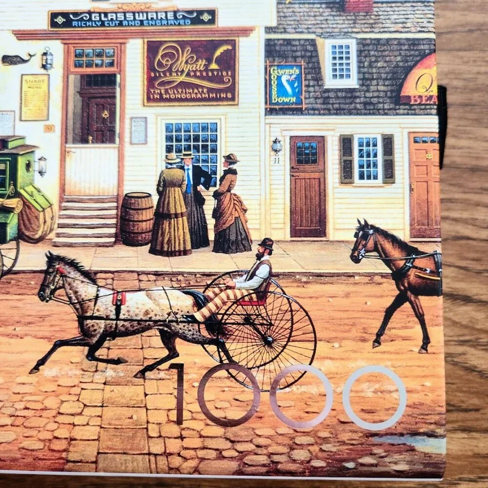 1000 Piece Jigsaw Puzzle Charles Wysocki Olde Cape Cod Horses Carriages